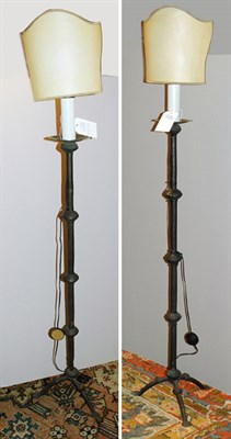 Lot 2161 - Pair of Continental Baroque Style Wrought Iron...