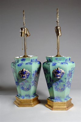 Lot 2345 - Pair of English Glazed Ironstone Vases 19th...