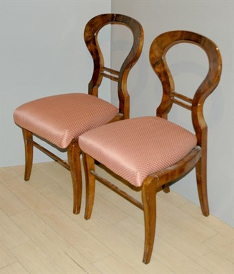 Lot 606 - Set of Four Biedermeier Style Inlaid Walnut...