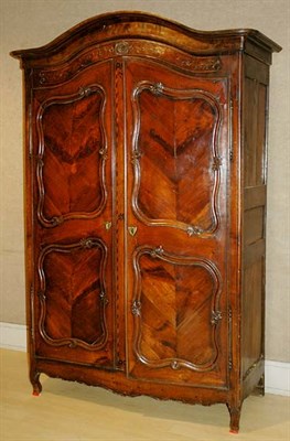 Lot 191 - Provincial Louis XV Style Fruitwood Armoire...