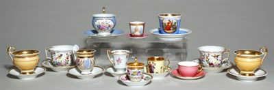 Lot 2542 - Group of Twelve Paris Porcelain Cups and...