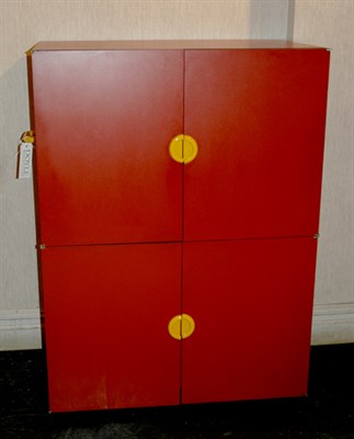 Lot 234A - Wine Laminated Four-Door Cabinet Height 49 1/4...