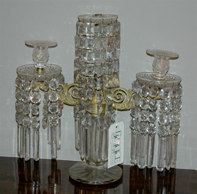 Lot 563 - Neoclassical Style Gilt-Metal and Cut Glass...