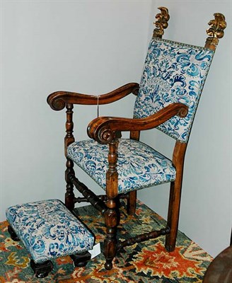 Lot 2187 - Italian Baroque Style Walnut High Back...