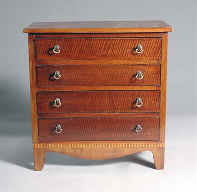 Lot 2472 - George III Style Inlaid Mahogany Miniature...