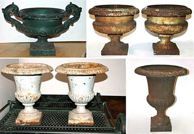 Lot 1227 - Group of Eight Neoclassical Style Metal Garden...