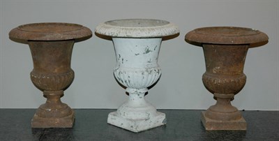 Lot 1243 - Group of Seven Neoclassical Style Metal Garden...