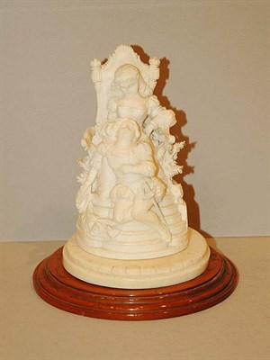 Lot 258 - Continental Ivory Figure Group 19th Century