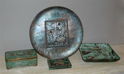 Lot 182A - Group of Four Mixed Metal Table Decorations...