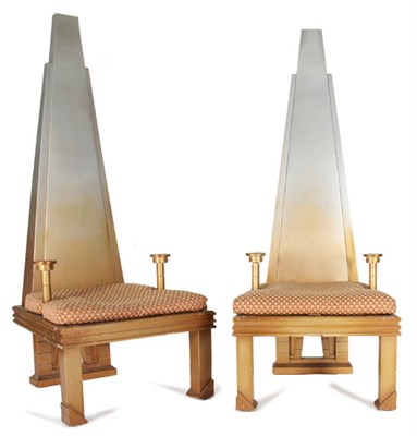 Lot 190A - Pair of Architectural Design Lacquered...