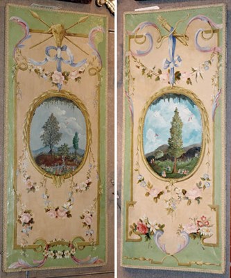 Lot 234 - Pair of Louis XVI Style Polychrome Painted...
