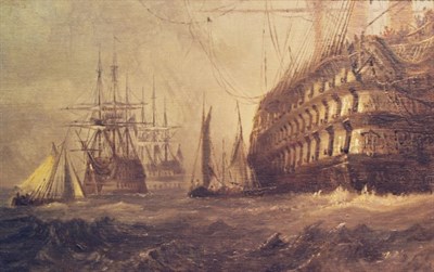 Lot 4015 - British School 19th/20th Century Man o' War...