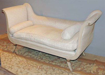Lot 286 - Empire Style White Painted Settee Length 68...