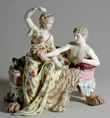 Lot 569 - Meissen Style Porcelain Figural Group...