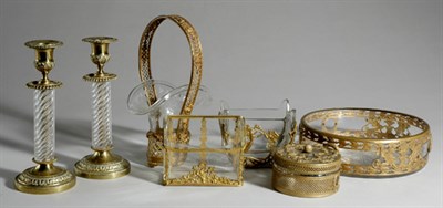 Lot 4255 - Miscellaneous Group of Gilt-Metal and Glass...