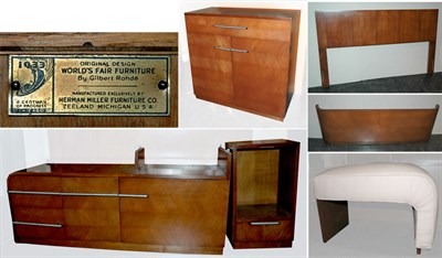 Lot 220 - Fruitwood Bedroom Suite Gilbert Rohde Design...