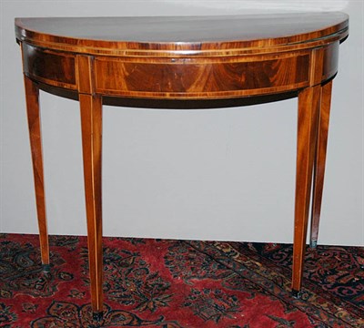 Lot 613 - Georgian Style Inlaid Mahogany Demilune...