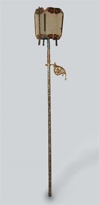 Lot 196 - Abalone Inlaid Gilt-Metal Floor Lamp Height 6...