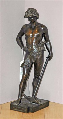 Lot 238 - Bronze Figure Le Labeur Signed Ant. Nelson on...
