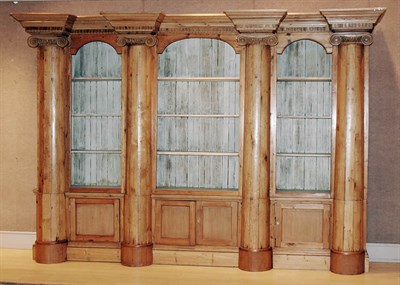 Lot 4346 - Georgian Style Pine Architectural Bookcase...