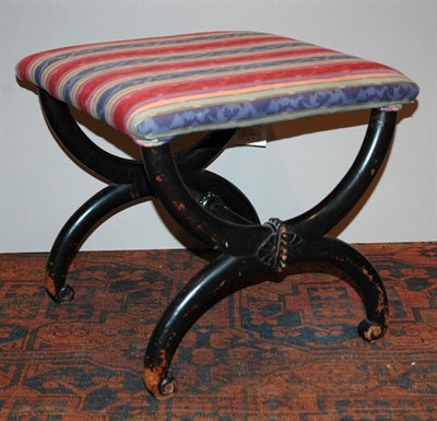 Lot 387 - Neoclassical Style Mahogany Curule Stool...