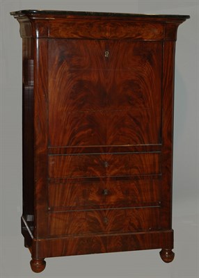 Lot 405A - Marble Top Mahogany Secretaire a Abattant...