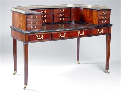Lot 2471 - George III Style Mahogany Carleton House Desk...