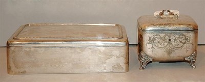 Lot 433 - Continental 800 Silver Cigar Box; Together...