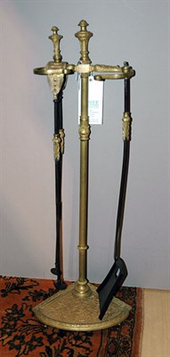 Lot 219 - Group of Gilt-Metal Fireplace Equipment...