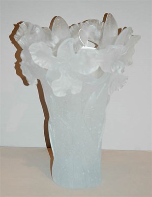 Lot 2409A - Daum Pate de Verre Vase In colorless glass,...