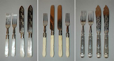Lot 409 - Three English Silver Plated Flatware Services...