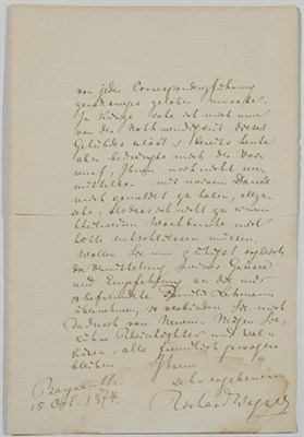 Lot 3019 - WAGNER, RICHARD Autograph letter signed, two...
