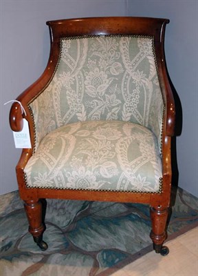 Lot 130 - Empire Style Walnut Armchair