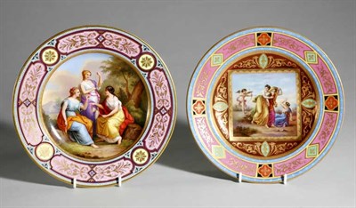 Lot 4449 - Two Royal Vienna Porcelain Cabinet Plates...