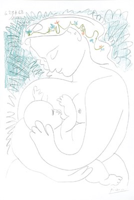 Lot 3242 - After Pablo Picasso MATERNITE Color offset...
