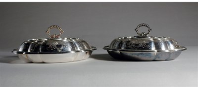 Lot 293 - Pair of Silver Plated Covered Vegetable Dishes