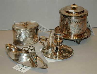 Lot 395 - Group of Four Sheffield Silver Plated Table...