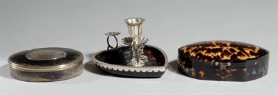 Lot 2484 - English Silver Mounted Tortoise Shell Snuff...