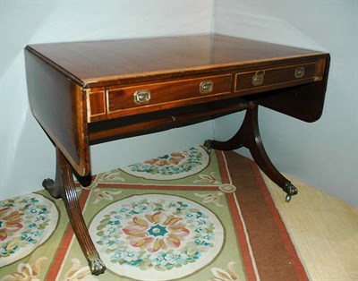 Lot 2574 - Regency Satinwood Banded Mahogany Sofa Table...