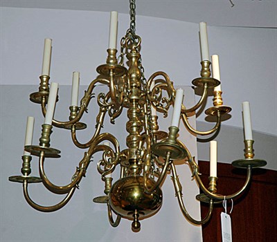 Lot 2423 - Dutch Baroque Style Brass Twelve-Light...