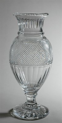 Lot 4147 - Baccarat Cut Glass Vase Height 20 inches.