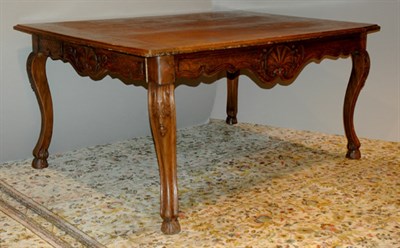 Lot 4505 - French Provincial Style Carved Walnut Dining...