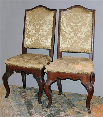 Lot 2181 - Set of Four Continental Rococo Walnut High...