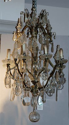 Lot 2415 - Louis XV Style Gilt-Bronze and Cut Glass Eight-...