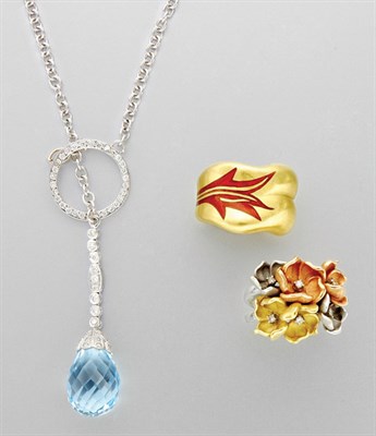Lot 3083 - Group of Gold, Gem-Set and Diamond Jewelry