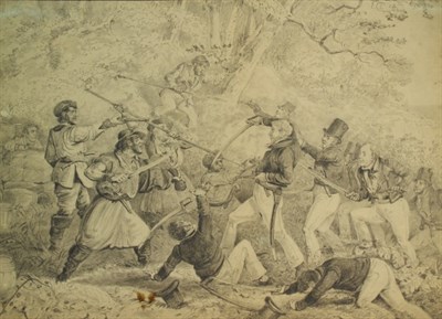 Lot 4001 - Attributed to Henry Alken Sr. A Fight with...