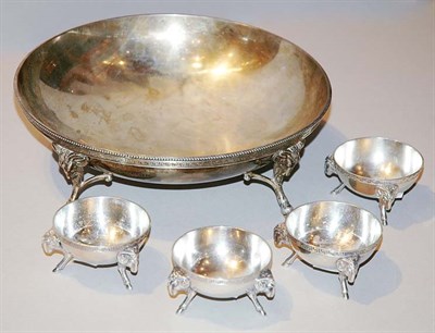 Lot 383 - English Silver Footed Bowl; Together with a...