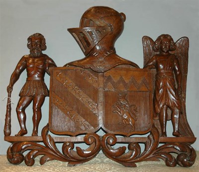 Lot 4408 - Carved Oak Crest