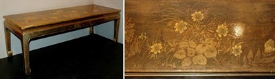 Lot 191 - Chinese Gilt and Floral Decorated Low Table...