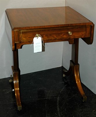 Lot 193 - Regency Style Brass Inlaid Rosewood Diminutive...